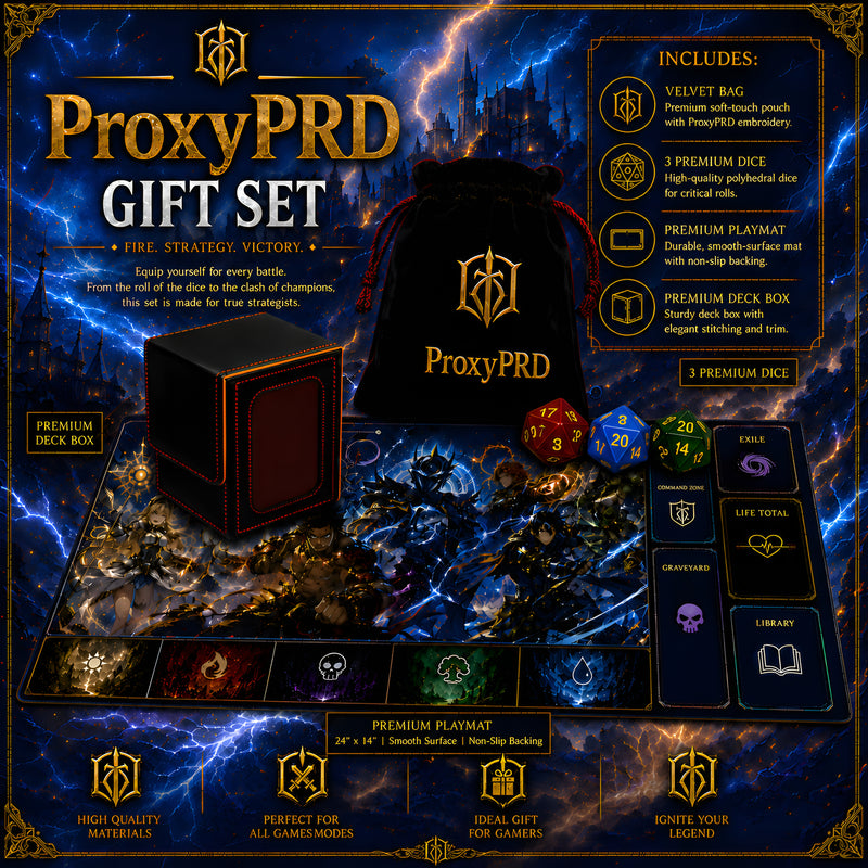 Box + playmat + dice + velvet bag | PrimeDecks